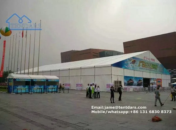 40 Meter Clear Span Huge Trade Show Tents avec AC ou Chauffage pour Expo Event